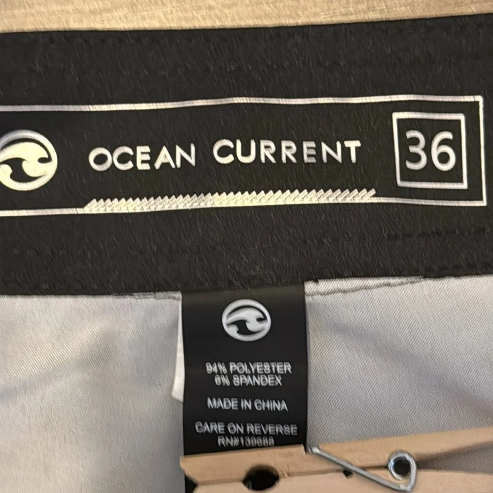 Ocean currents Men's Blue‎ and Black Swim Shorts size 36 no netting swim trunks